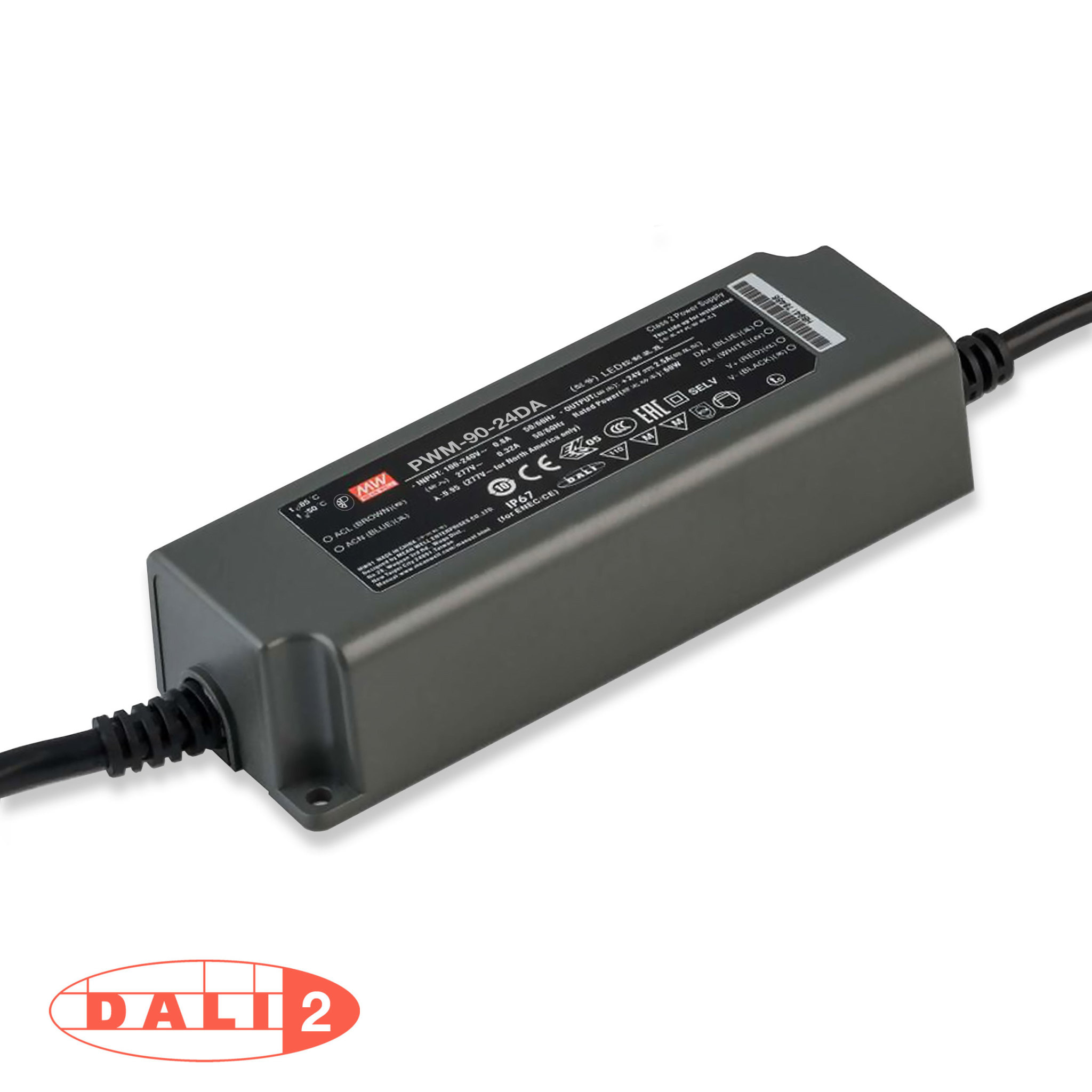 PWM LED Driver 90W 24V (DALI2)