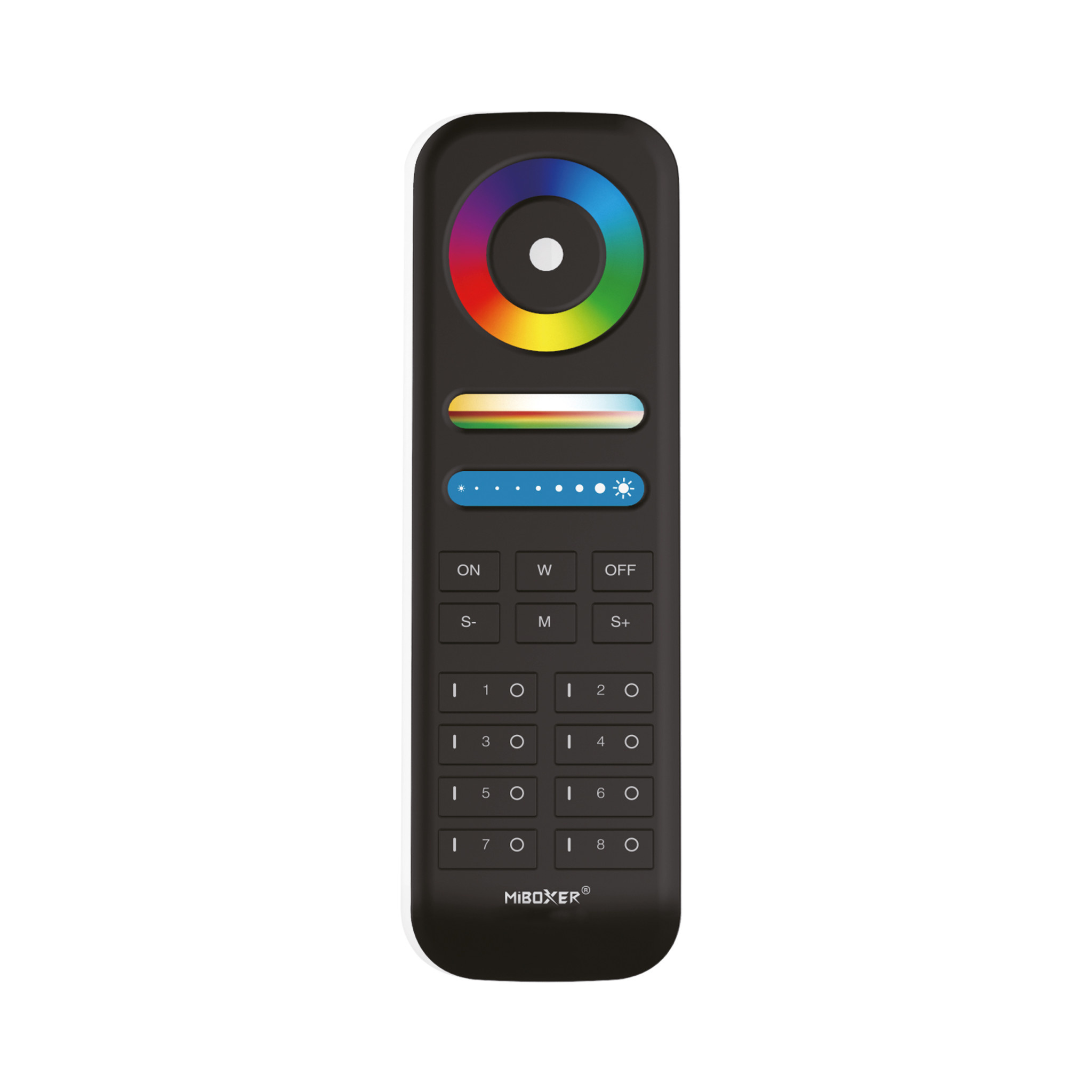 C-Series 8 Zone RGB-CCT Afstandsbediening — Zwart
