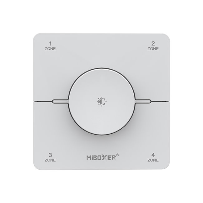 Draaiknop Afstandsbediening – 4 Zones – CCT Wit (2.4G)