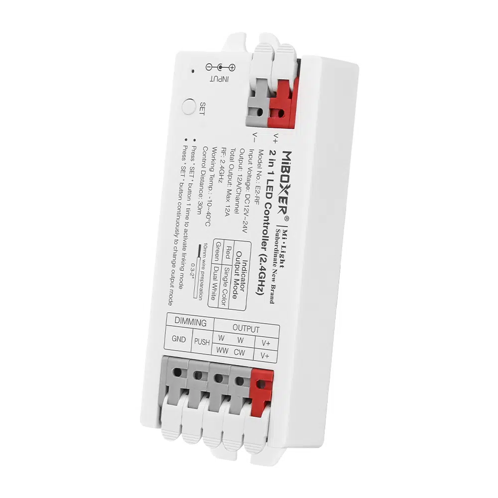 E-Series 2 in 1 LEDStrip Single Color/CCT Controller