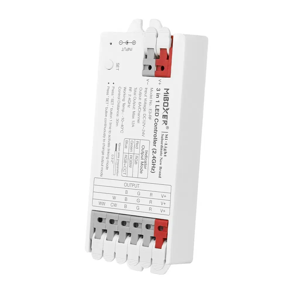 E-Series 3 in 1 LEDStrip RGB/RGBW/RGB-CCT Controller