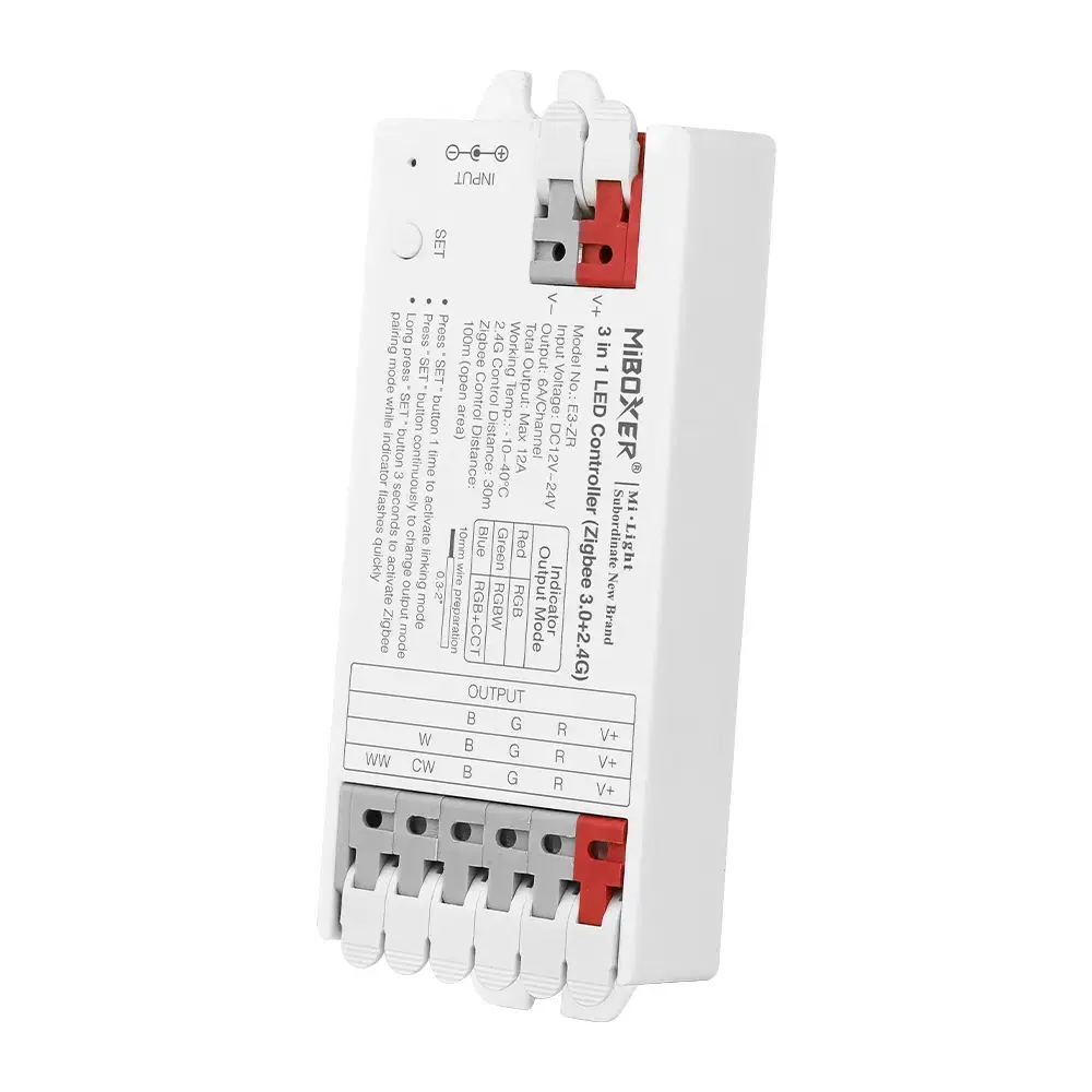 E-Series 3 in 1 LEDStrip RGB/RGBW/RGB-CCT Controller (Zigbee 3.0)