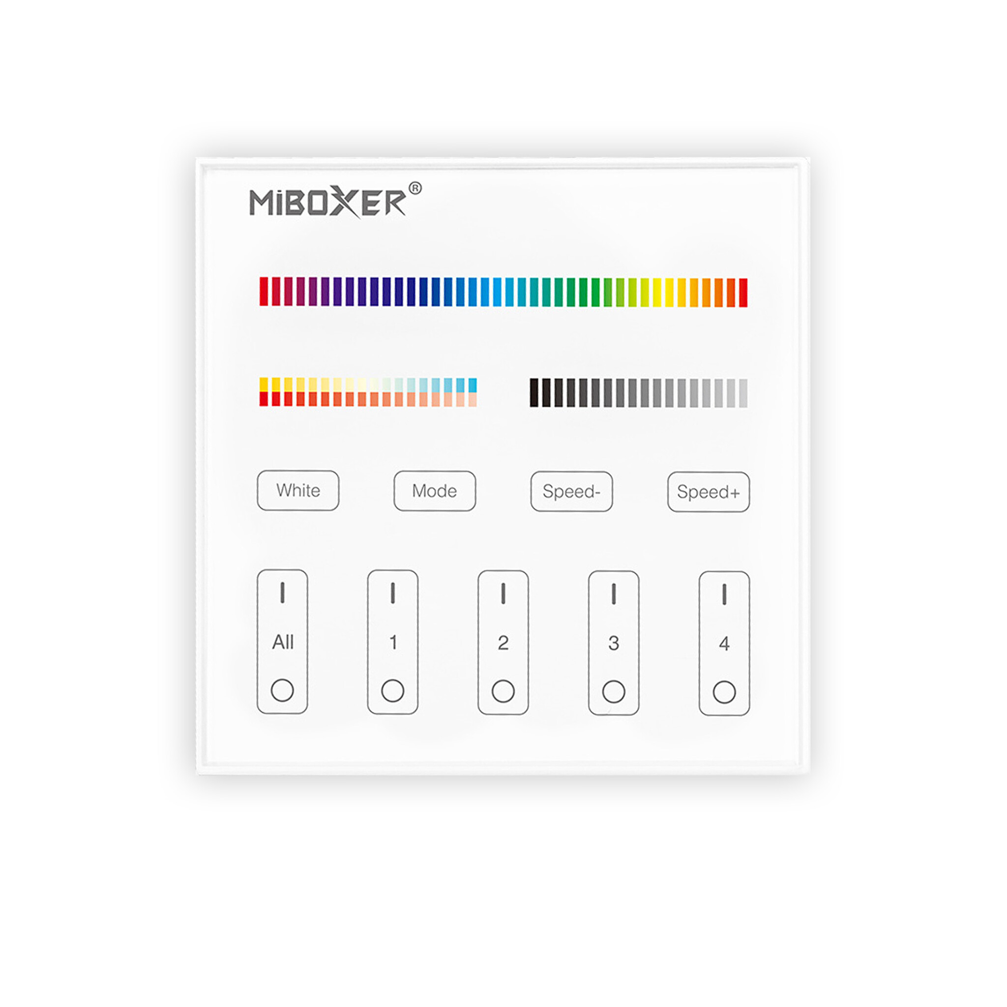 G-Series RGB-CCT 4 Zone Wandbediening Wit
