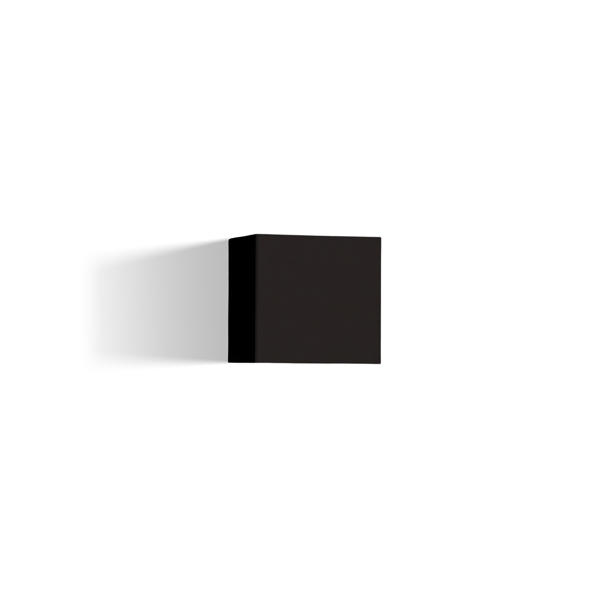 CUBE Wandlamp — Zwart · Dim naar Warm · 100 mm