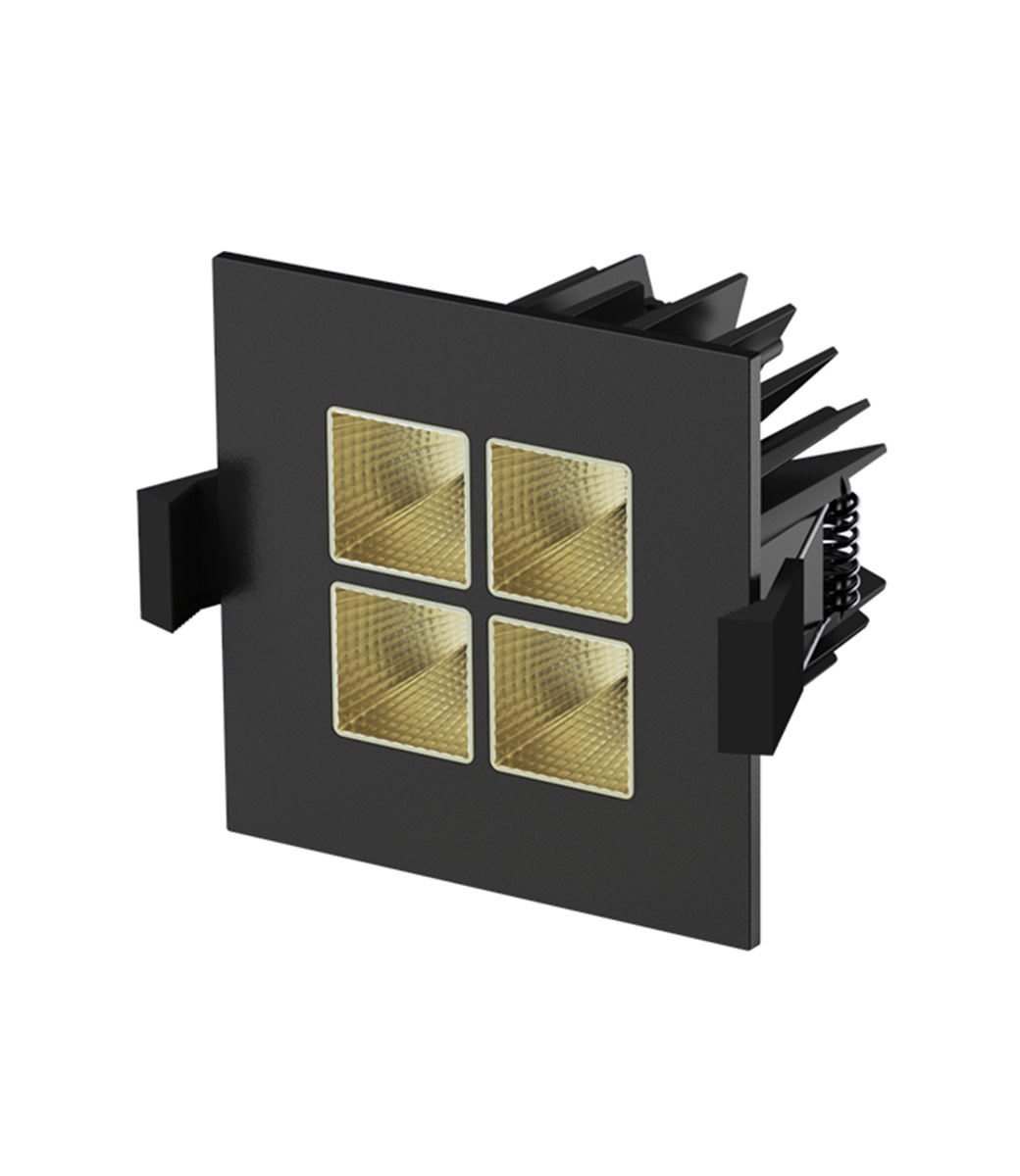 Four Square — Zwart · Zwart Goud 2700K