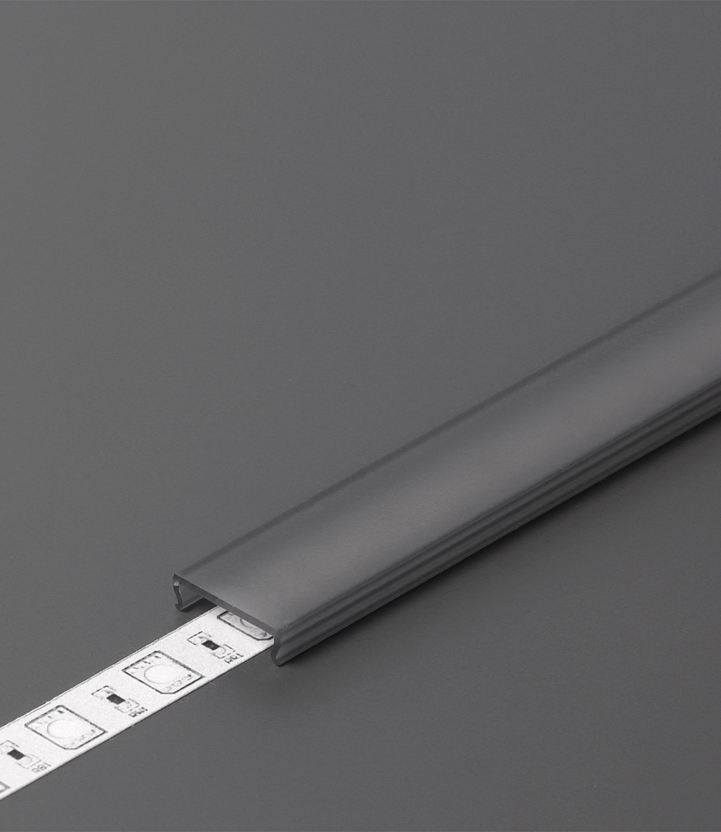 LED Profiel Afdekking C1 Click — Zwart