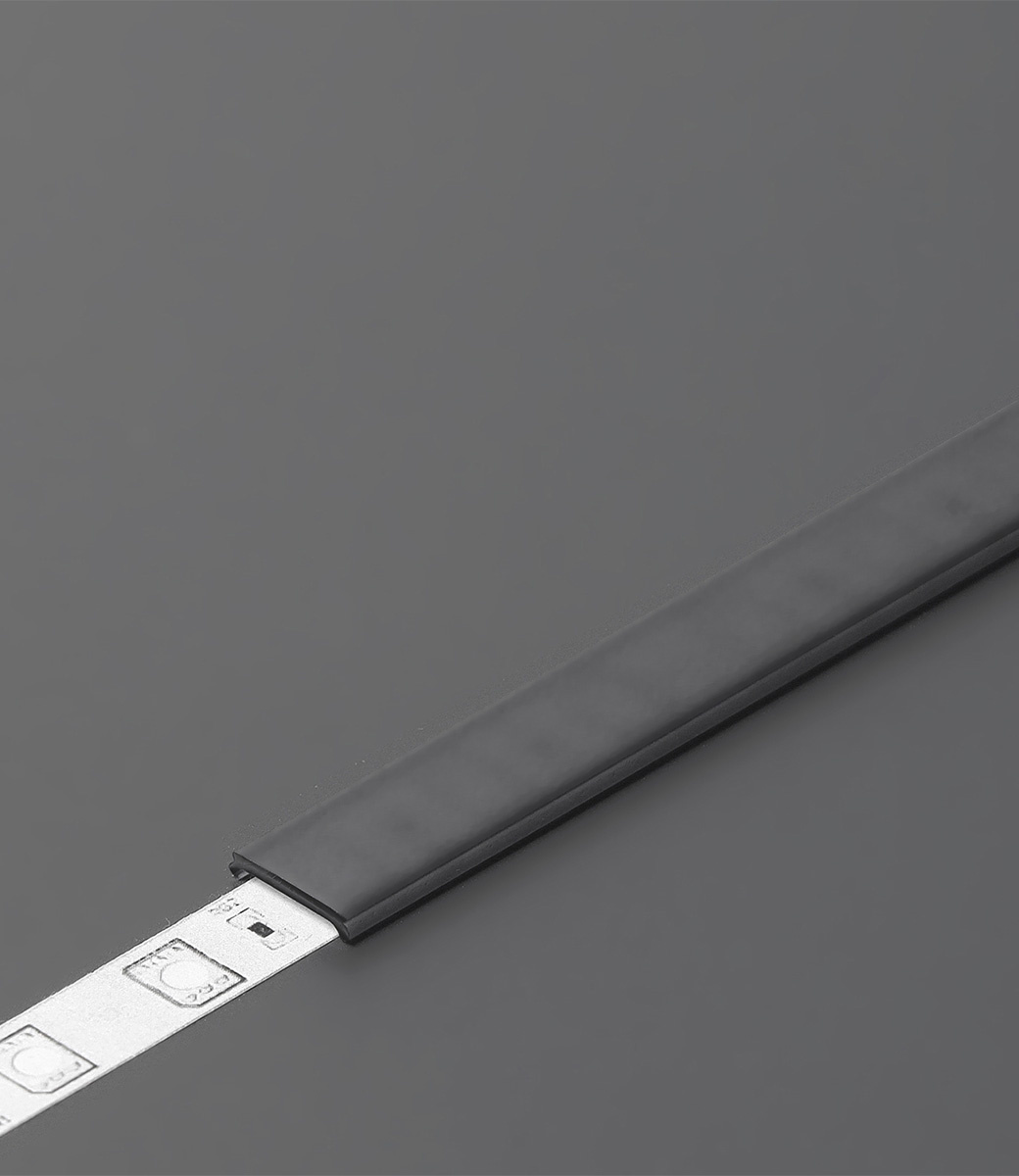 LED Profiel Afdekking C2 Click — Zwart