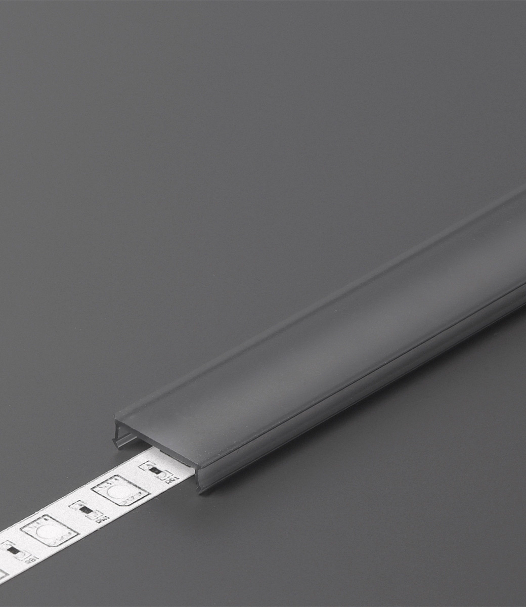 LED Profiel Afdekking C3 Click — Zwart