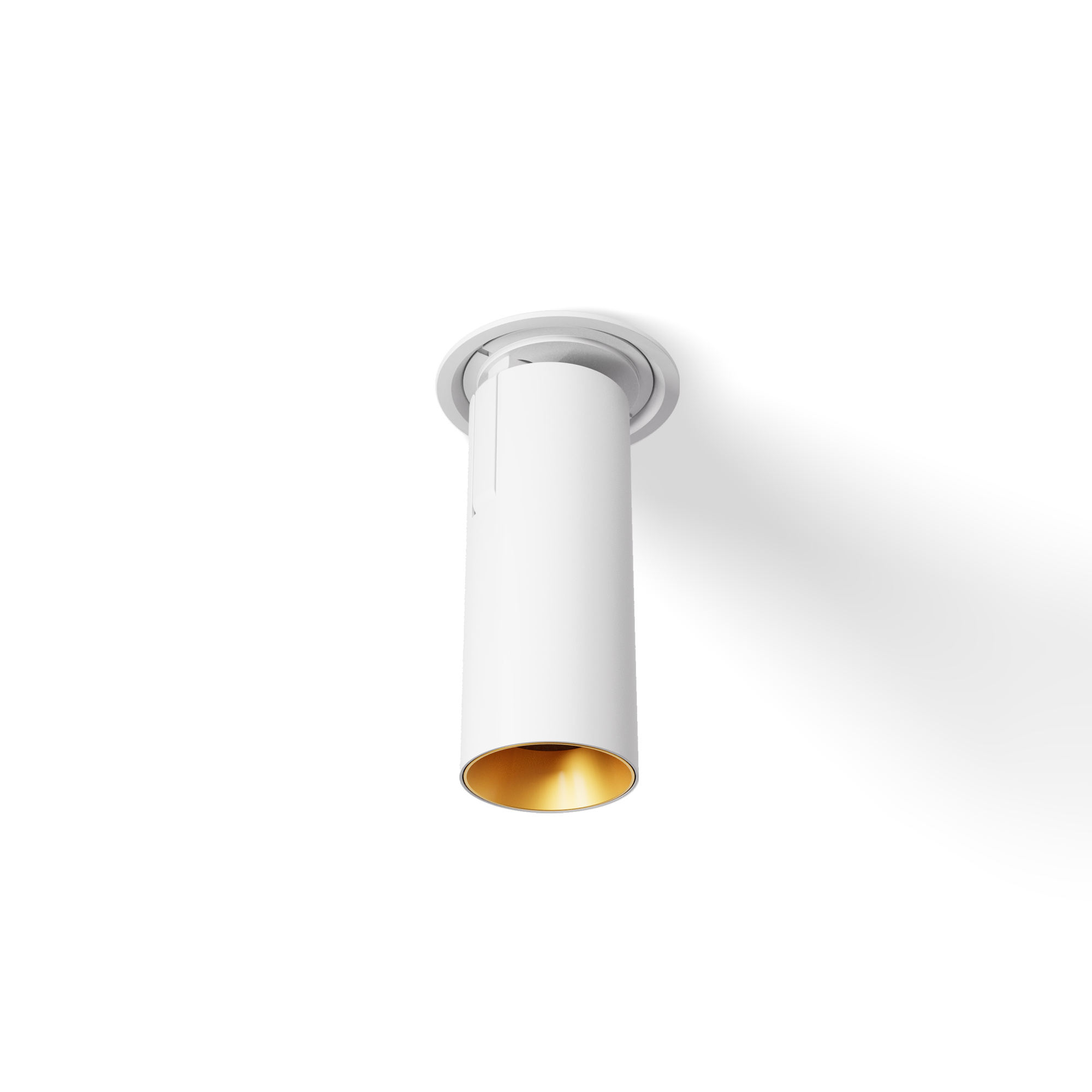 LUSSO Inbouw Rond — Wit en Goud · Wit Goud Dim naar Warm