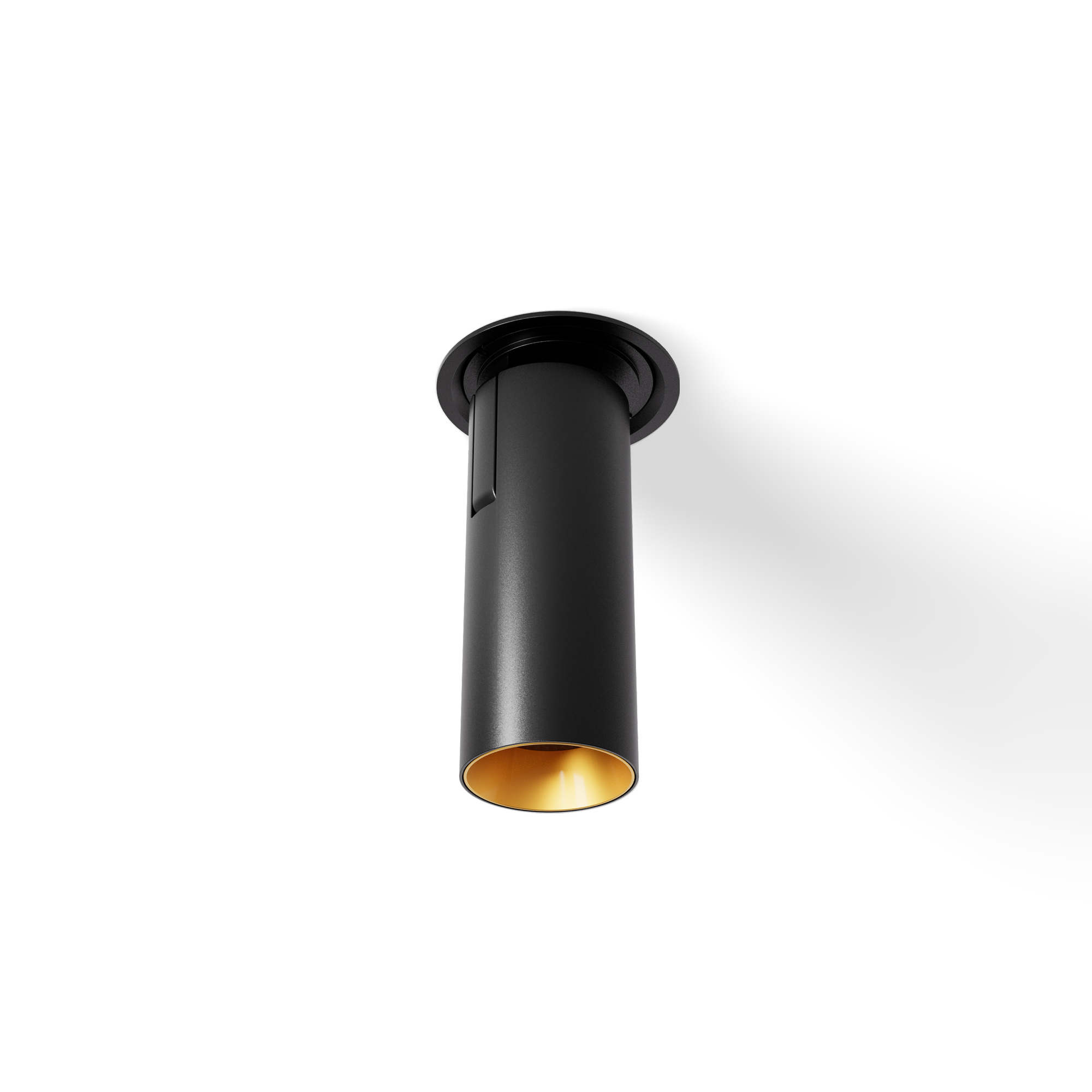 LUSSO Inbouw Rond — Zwart · Zwart Goud Dim naar Warm