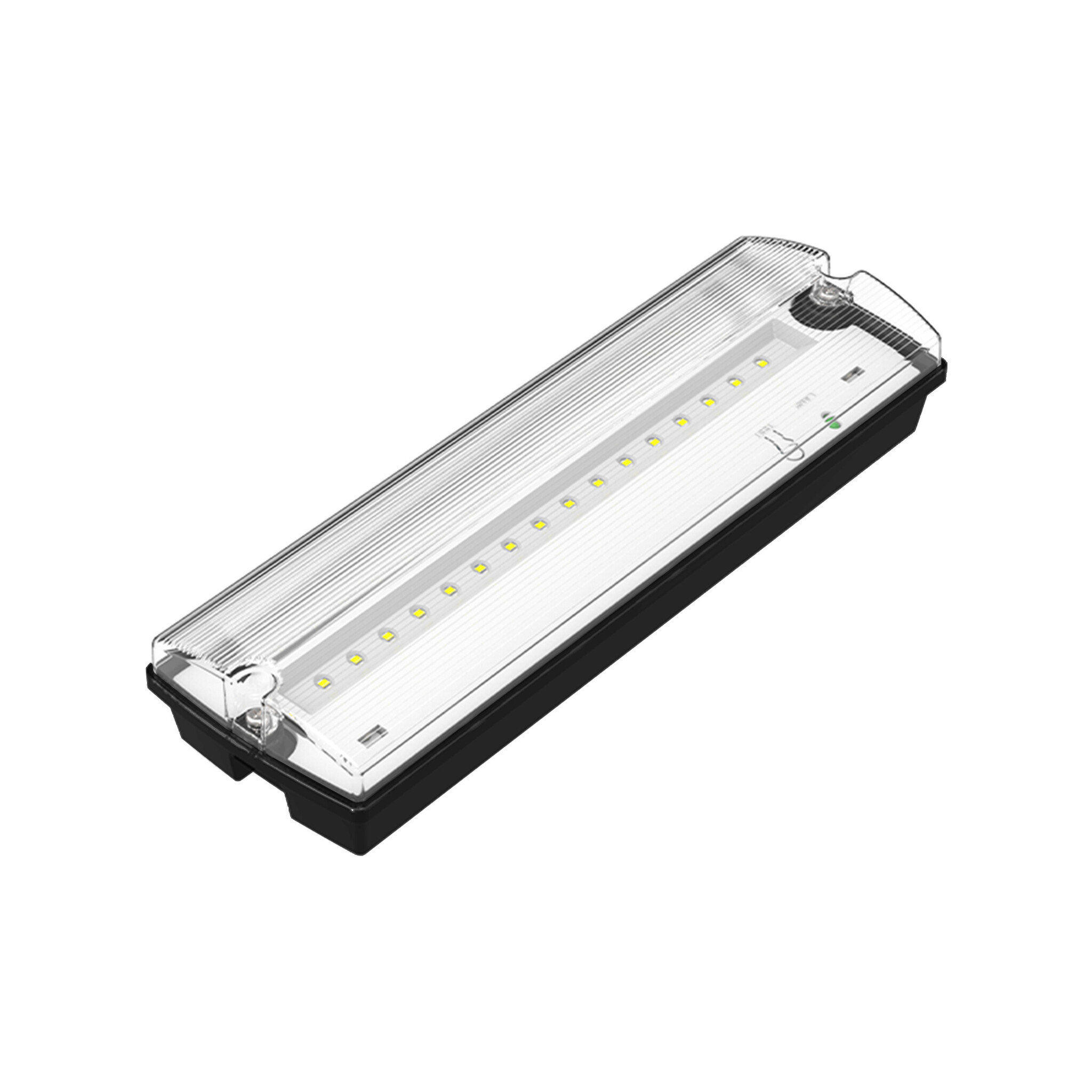 Portiekverlichting Nood GALA Zwart 6500K Clear