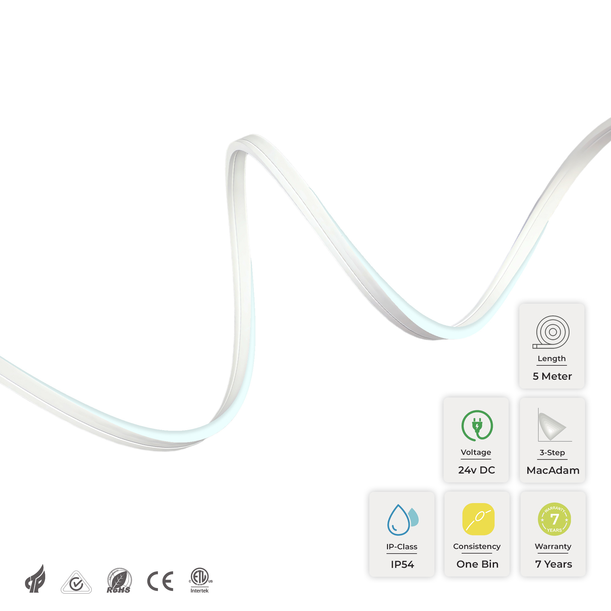 PUREseries Neon Flex MINI 6000K 196LED/m 5 Meter